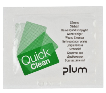 Sårrenseserviet, QuickFix, nonwoven/vand, steril *Denne vare tages ikke retur*